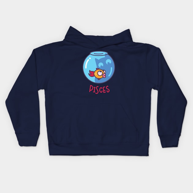 Funny Pisces Cat Horoscope Tshirt - Astrology and Zodiac Gift Ideas! Kids Hoodie by BansheeApps